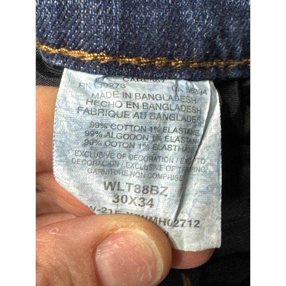 Wrangler Retro Men's Slim Straight Leg Blue Denim Jeans - Size 30x34 (30x32) - Picture 5 of 5